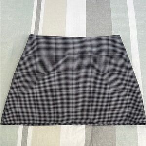 Blue, Black & Grey Plaid Women's Mini Skirt